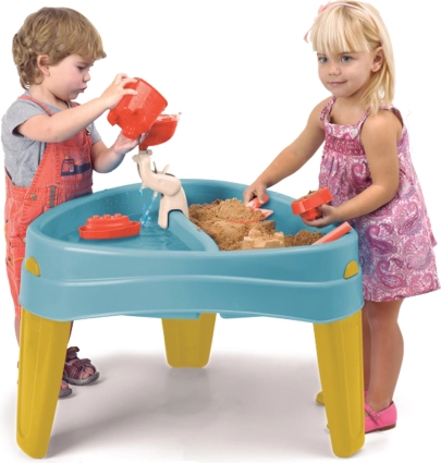 Feber water- en zandtafel met deksel 4-in-1