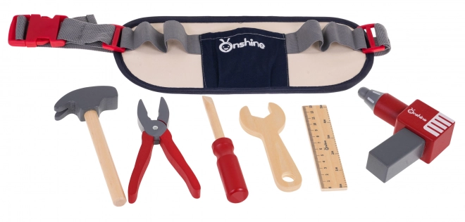 Houten gereedschap met riem voor kinderen 3+ Kleine klusjesman set