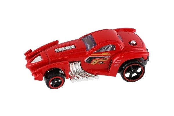 Auto racen 6stks metaal/plastic 8cm vrij rollend in doosje 10,5x27,5x4cm