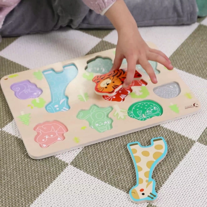 Houten puzzel met dieren