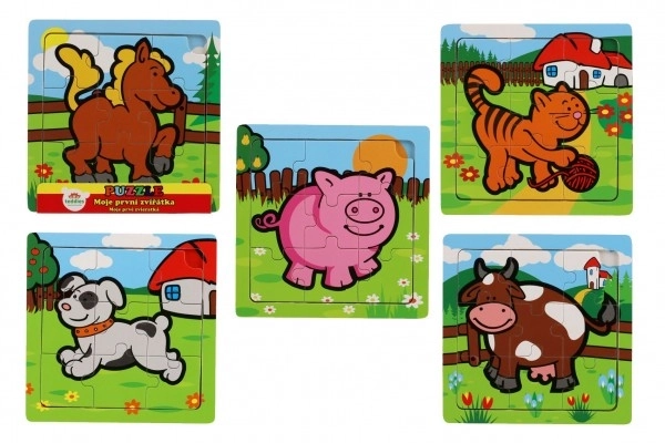 Mini puzzel Mijn eerste dieren - 9 stukjes