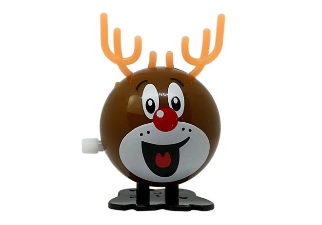 Set van 12 opwindbare kerstspeeltjes pinguïn rendier sneeuwpop Kerstman
