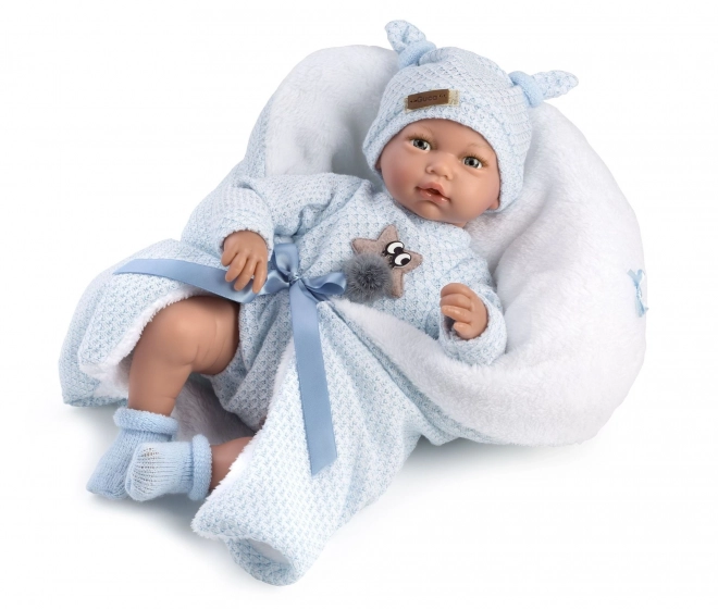 Guca 10221 HUGO - realistische baby-pop met geluiden en zacht stoffen lichaam - 38 cm