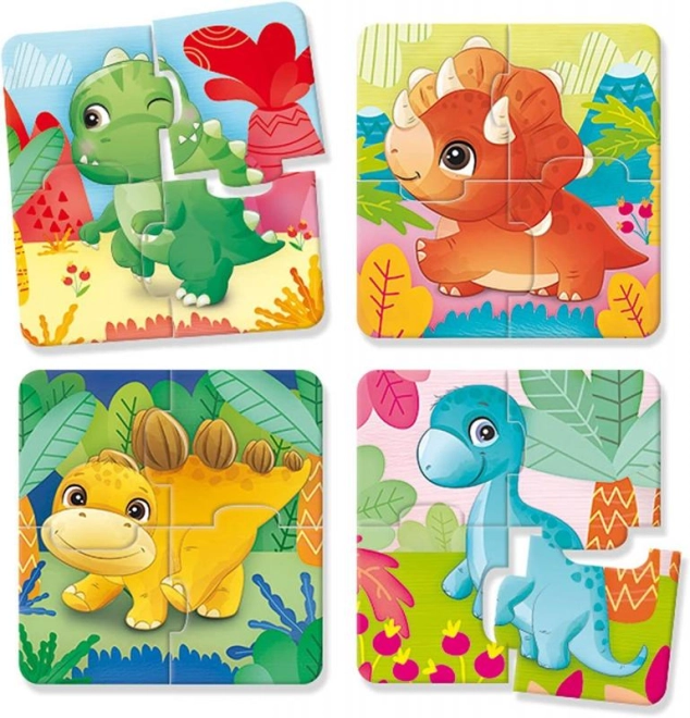 Kleurrijke dinosauruspuzzels