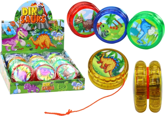 Lichtgevend jojo met dinosaurusmotief – 4 kleuren