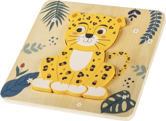 Houten puzzel klein, Luipaard