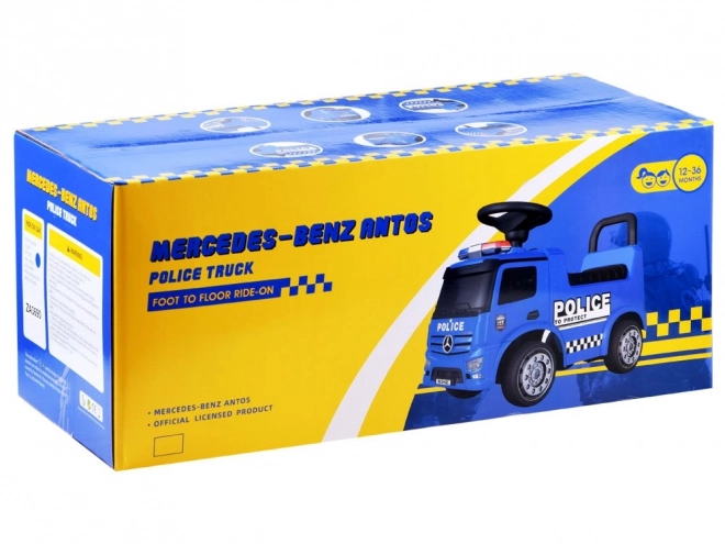 Kinder loopfiets met geluid Mercedes Antos POLITIE blauw