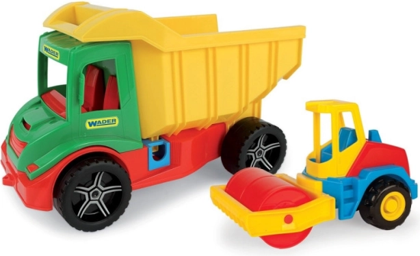 Set bouwvoertuigen MULTI TRUCK – kiepwagen en wals