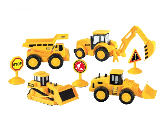 Set van bouwmachines