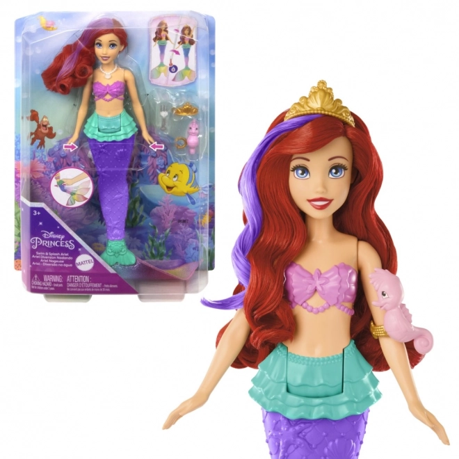 MATTEL Disney Princess pop Ariel kleine zeemeermin zwemt, verandert van kleur