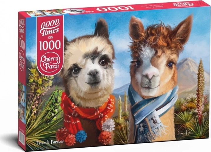 Betoverend alpaca-motief “Vrienden voor altijd”