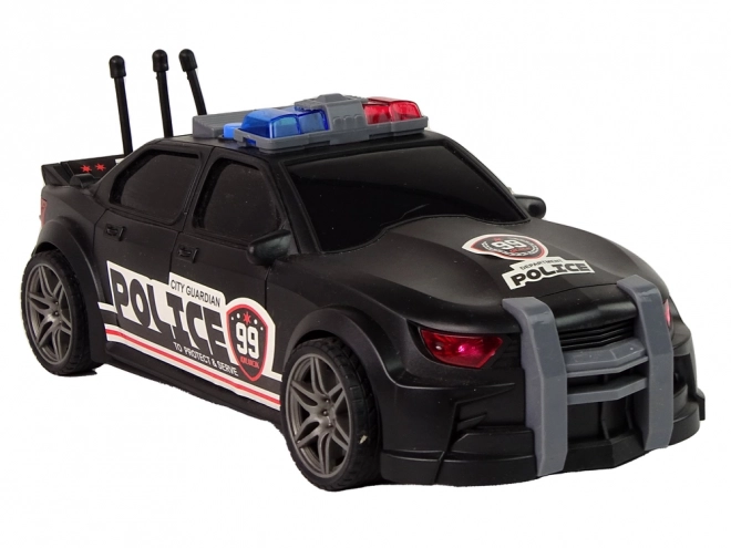 Politie sportwagen 1:16 Black Sound