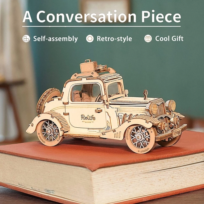 Vintage Auto - moderne 3D houten puzzel