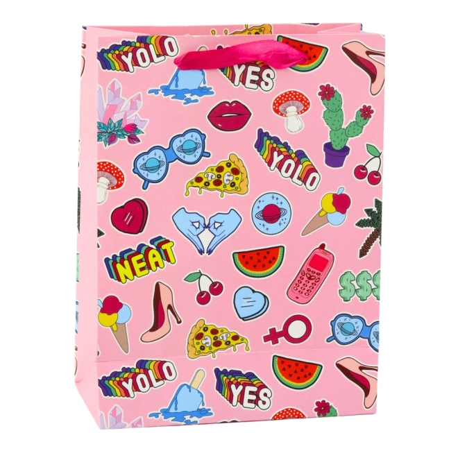 Cadeautas met stickerontwerp