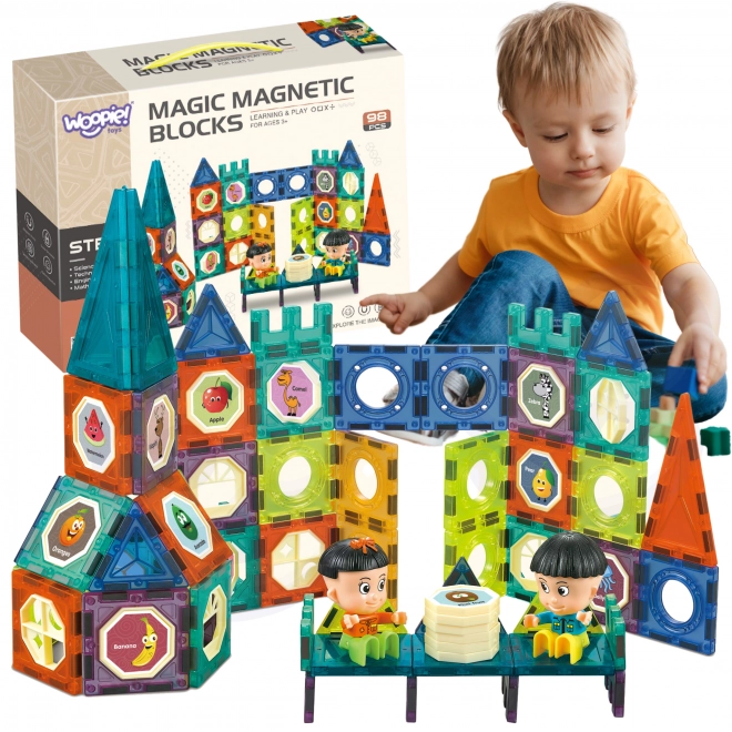 Woopie magnetische bouwset kasteel 98 stuks