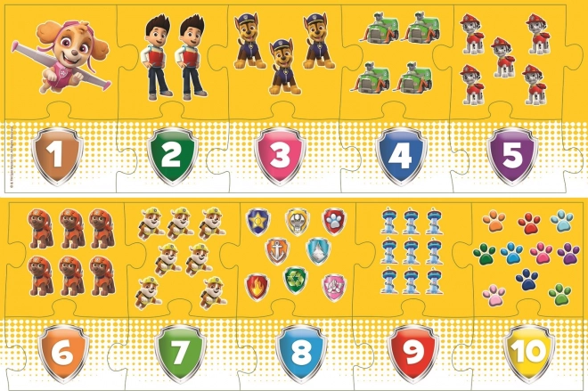 Educatieve puzzel Nummers Paw Patrol 20 stukken