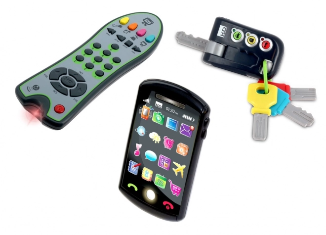 Trio set Tech Too - sleutels, afstandsbediening en telefoon