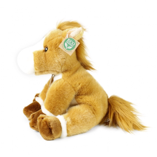 Zittend pluchen paard 30 cm ECO Vriendelijk