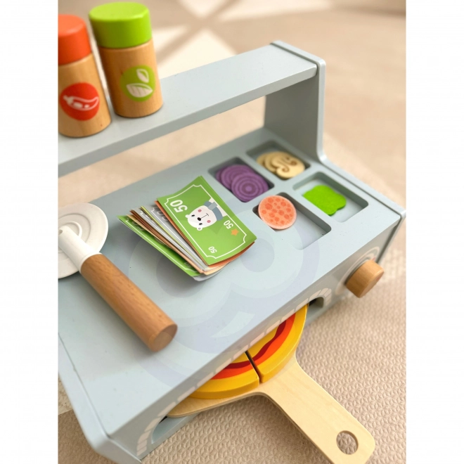 Tooky Toy houten pizza set met accessoires