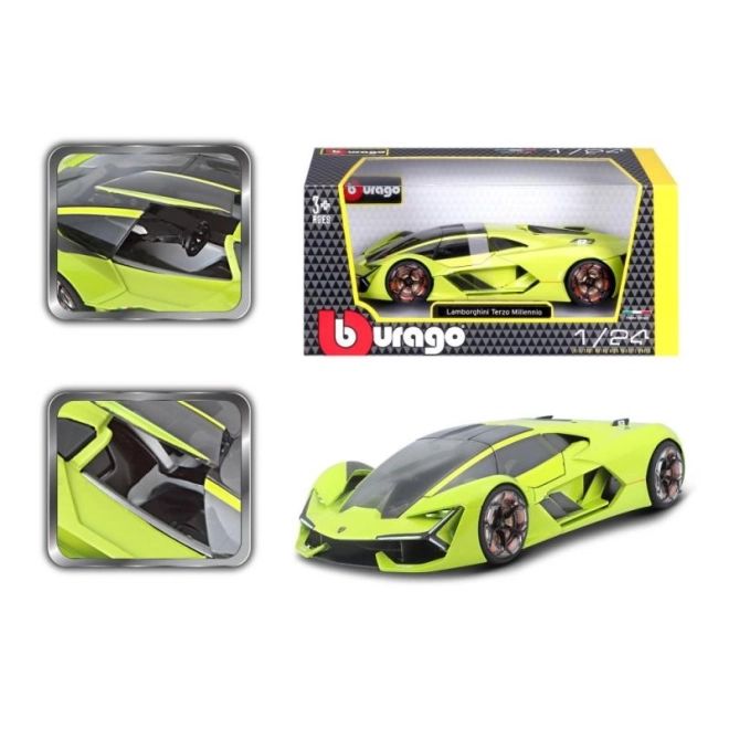 Bburago 1:24 Lamborghini Terzo Millenio Groen