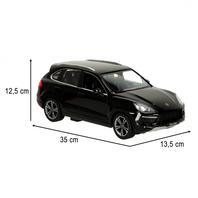 Raceautootje op afstandsbediening Rastar Porsche Cayenne Turbo zwart 1:14