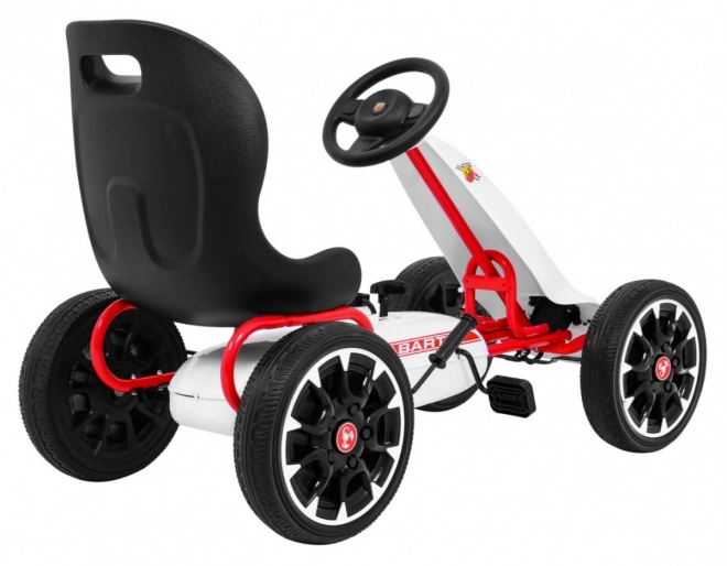 Gokart met trappers ABARTH wit