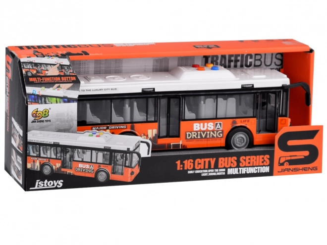Grote bus met geluiden en lichten