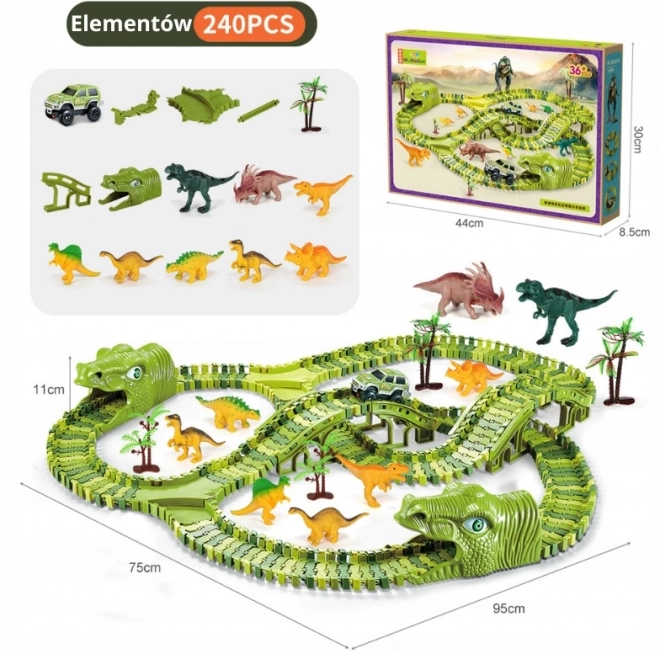 DIY dinosaurus racebaan 240 onderdelen