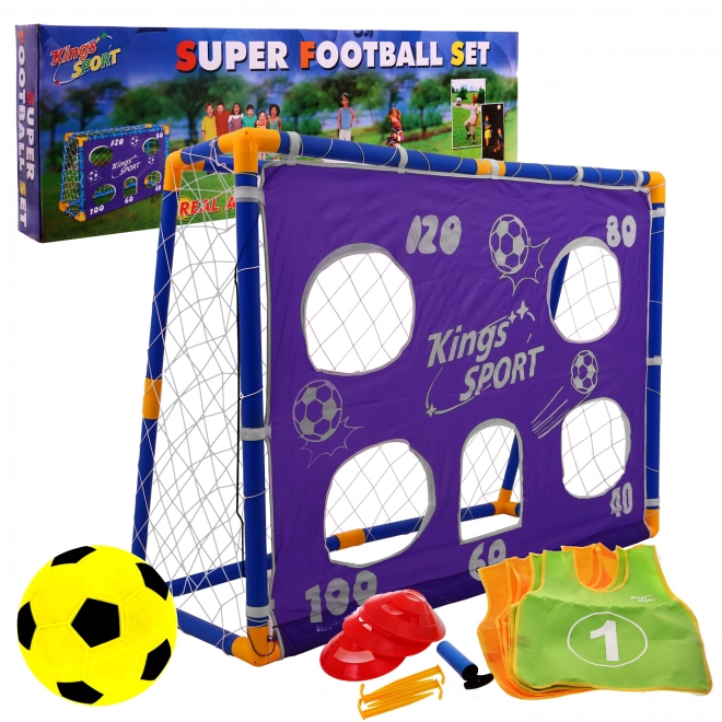 Kinder voetbaldoel met trainingszeil en accessoires