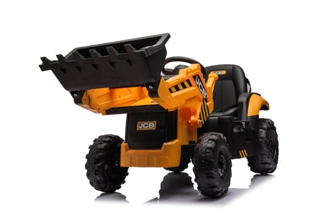 Kinder ritje op JCB Traktor met graafmachine