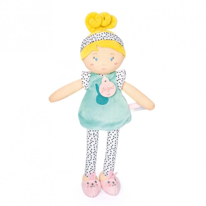 Doudou Jolijou Pop LES PIPELLETTES 25 cm 1 st – turquoise