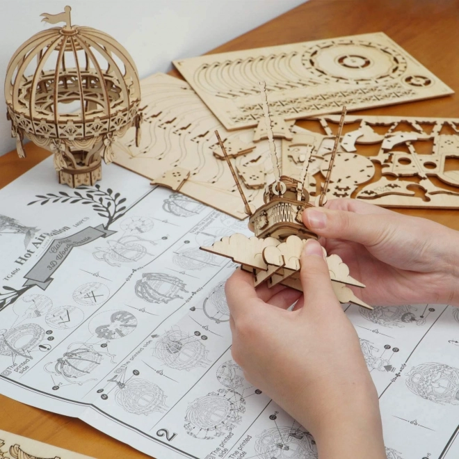 Heteluchtballon - 3D houten bouwpakket