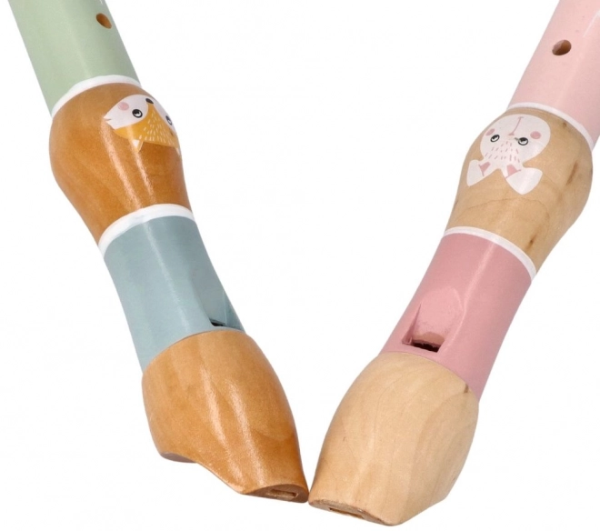 Houten fluit met konijntje