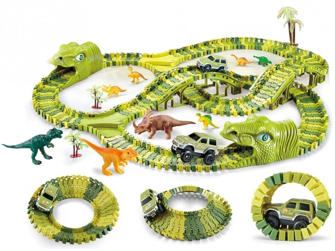 Flexibele dinosaurussenracebaan 240 stuks