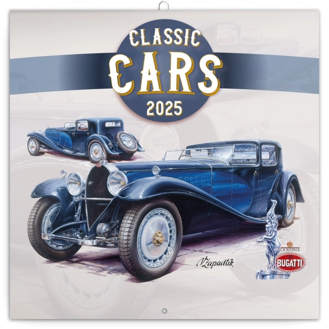 Notitiekalender Classic Cars – Václav Zapadlík, 2025, 30 × 30 cm