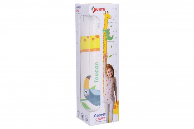 Kindermeter voor de muur schuim giraf 120 cm