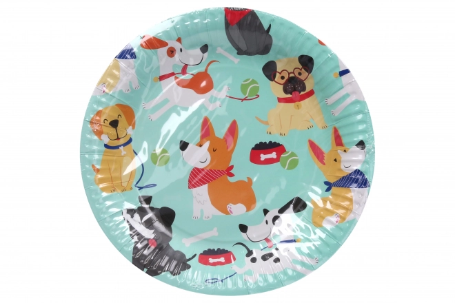 Feestbordjes HOND 23 cm, 6 st