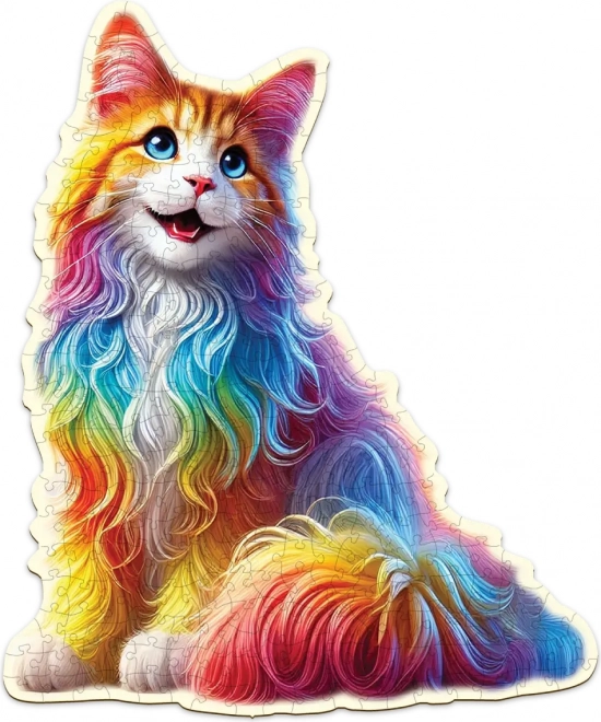 Houten puzzel Kleurrijke kat 250 stukjes