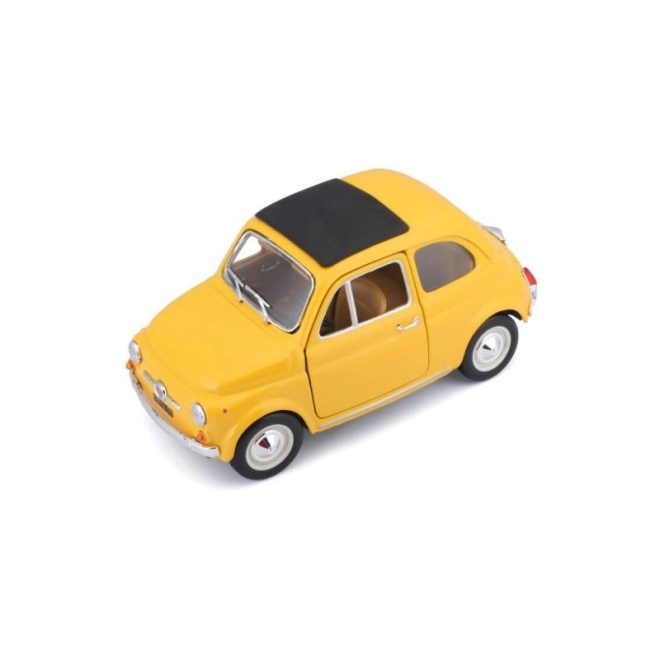 Bburago modelauto Fiat 500 F 1965 geel 1:24