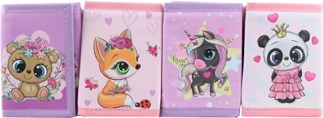 Portemonnee met dieren met klittenbandsluiting