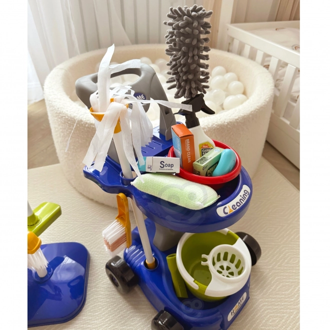 Schoonmaak Trolley XXL 3in1 voor kinderen 29 st Blauw