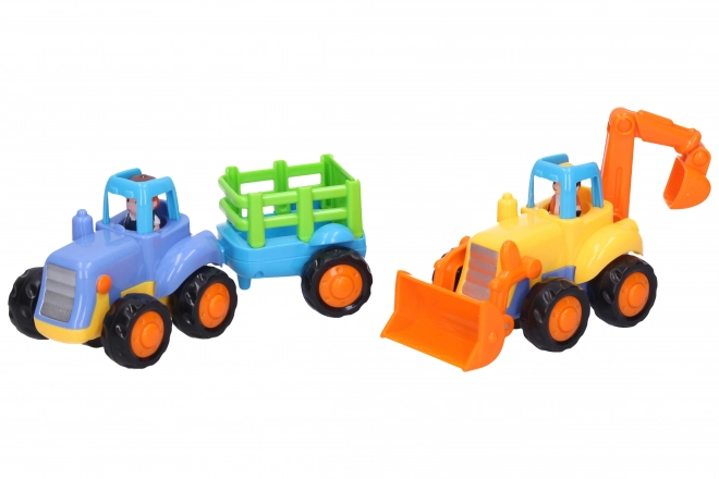 Tractor en Graafmachine met vliegwiel 16 cm