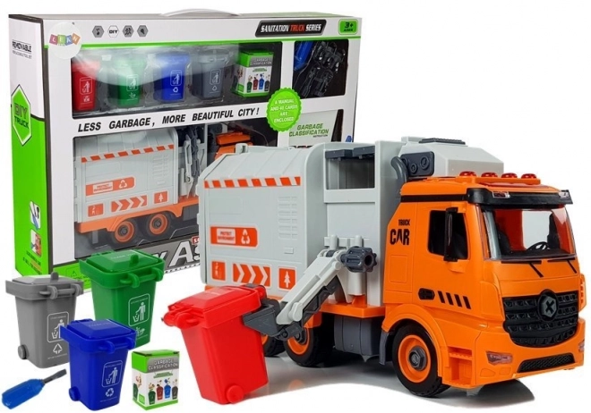 Doe-het-zelf vuilniswagen met afvalscheiding