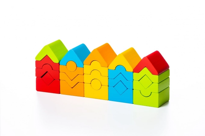 CUBIKA 15016 Set van 5 torens LD-13 - houten puzzel 25 onderdelen
