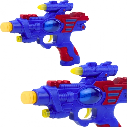 Rood-blauw ruimtepistool voor kinderen met licht en geluid