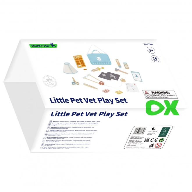Tooky Toy veterinair set met tas 17 delen