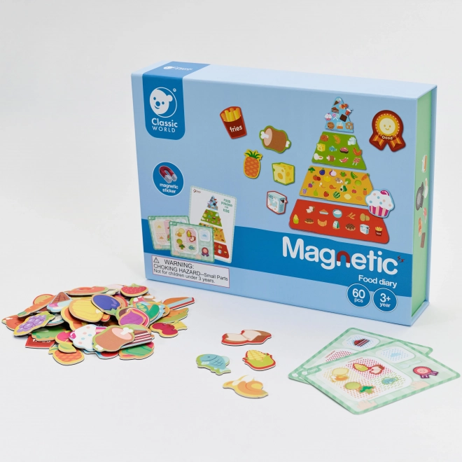 Voedingsleer voor kinderen met magnetisch bord