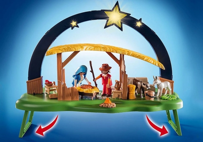Playmobil Kerststal met verlichting