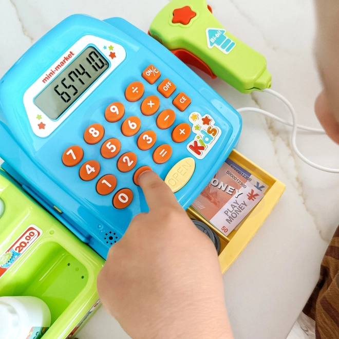 Woopie kinder kassa met plank en accessoires