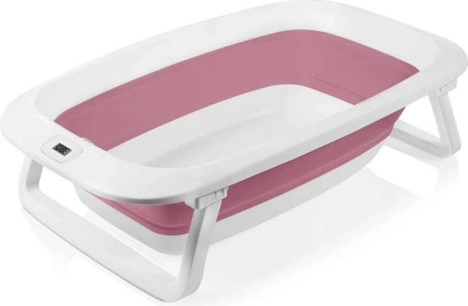 Lionelo Opvouwbaar Badje met Thermometer en Ligbed Pink Magnolia